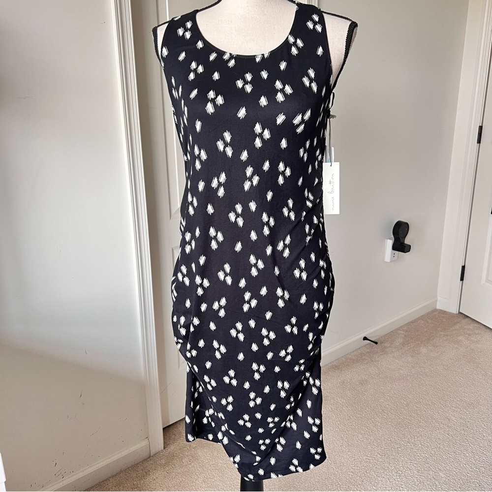 NINE BRITTON Hannah Sleeveless Ruched Maternity Dress—SZ. Medium